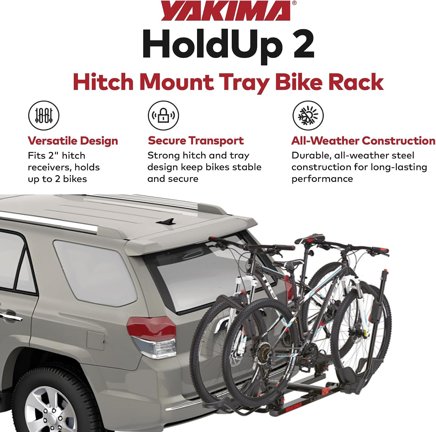 YAKIMA, HoldUp Hitch Mount Tray Bike Rack