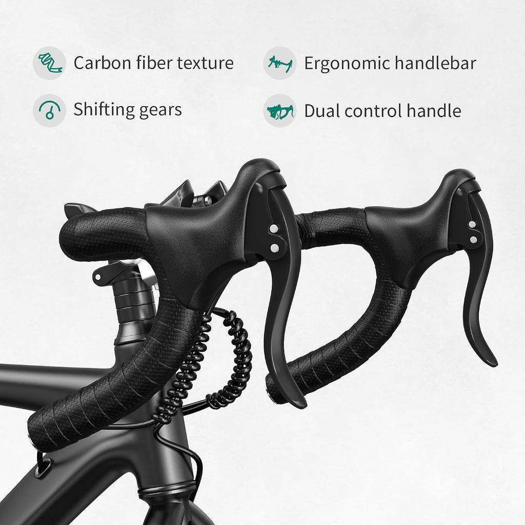 YITAHOME 700C Road Bike, 21 Speed Commuter Bicycle for Men Women, Lightweight Aluminum Frame Racing Bike, Adult Bicycle with Dual Disc Brake