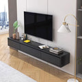 Wall Shelf Wall mounted TV Cabinet Floating Shelf TV Console Audio-visual Equipment Shelves Office Storage Cabinet Book Shelf Gaming Shelf TV Stands Entertainment Center Hanging Cabinets Black