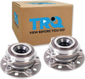 TRQ Front Left and Right Wheel Bearing and Hub Assembly Set 2 Piece Compatible with 15-21 Mercedes-Benz C300 4Matic 16-18 GLC300 4Matic 2021 GLC300 4Matic 17-19 E300 4Matic 19-21 E450 4Matic