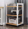 Audio Component Rack Media Stereo Stand Equipment Shelf 3 4 5 Tier, Free Standing Heavy Duty Media Storage Stands on Wheels, Commercial Home (Color : White-#2, Size : 5 Layer) (White #2)