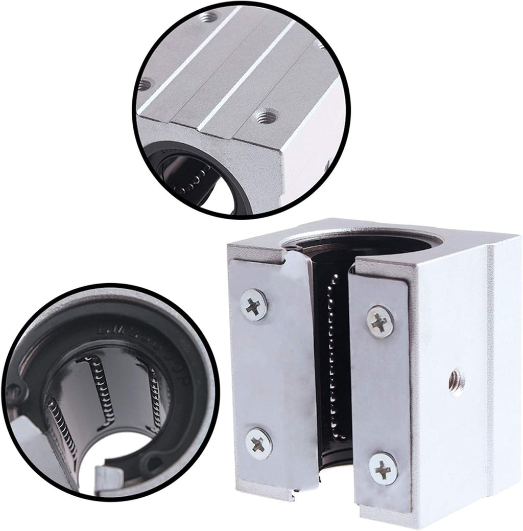 4pcs Linear Bearing Slides, Model SBR10UU-SBR25UU, Length 10-25mm,mainly Used for CNC Parts, 3D Printer Parts, Precision Machine Tools(SBR10UU)