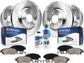 Detroit Axle - Brake Kit for Nissan 350Z 370Z Infiniti G35 G37 QX50 EX35 EX37 M35 M45 Q40 Disc Brake Rotors Ceramic Brakes Pads w/Hardware Replacement [12.6 inch Front & 12.13 inch Rear Rotors]