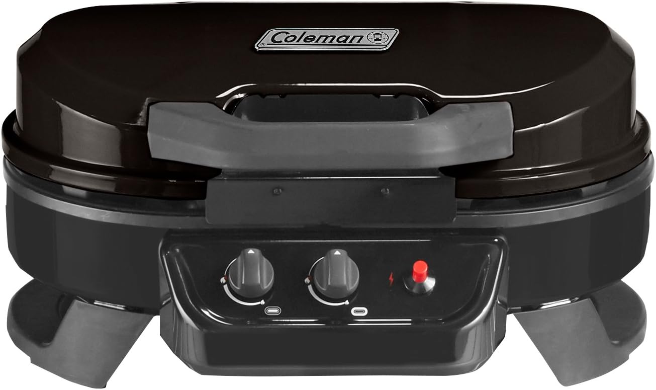 Coleman RoadTrip 225 Portable Tabletop Grill, 2-Burner Gas Grill with Matchless Ignition & Adjustable Temperature Control, 11,000 BTUs of Power for Grilling, Tailgating, Camping, BBQ, & More