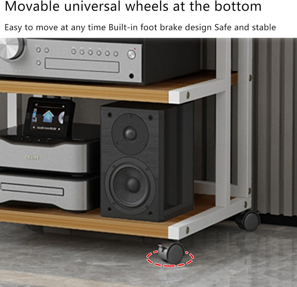 3/4/5-tier av media stand,stereo cabinet,audio rack,audio-video shelving,stereo stand,audio stand,av cabinet,stereo stands for living room,audio rack cabinet,stereo rack,audio cabinet,media rack(Black