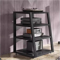 Audio Component Rack Tower Media Stereo Stand Equipment Shelves 2 3 4 Tier, Floor-standing Video Game Organizer Cabinet Display Holder, for Recording Room/Classroom/Meeting Room(Style C,4 Tier 82cm/32