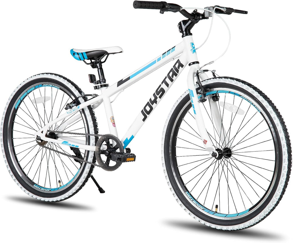 JOYSTAR Lubbock 20 24 Inch Kids Bike for Boys & Girls Ages 7-12 Years Hardtail Mountain Bike for Kids with 1-Speed/7-Speed Drivetrain, White Wall Knobby Tires, Kids' Bicycle