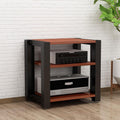 SOBS 2/3/4/5-Tier Audio/Video Component Cabinet Media Stand CD Player Stand Stereo Equipment Storage Rack with Height Adjustable Wooden Shelf for Home/Office/Theater (Color : B, Size : 3-Tier)