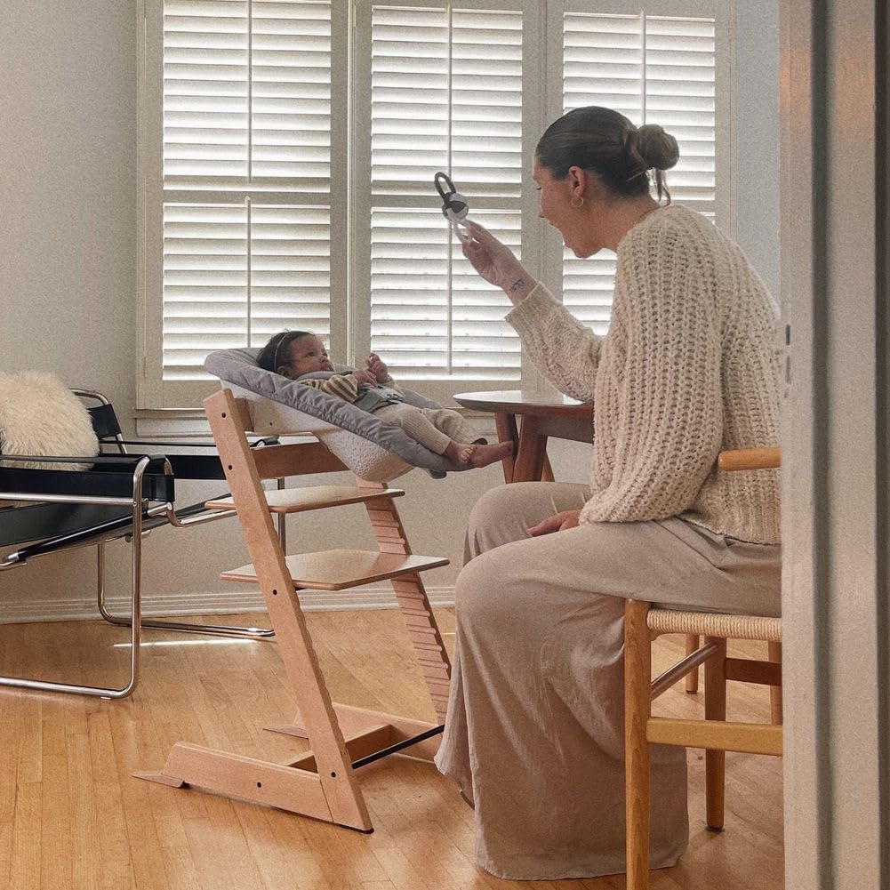 Stokke Tripp Trapp High Chair 2, Natural (Includes Chair & Baby Set) with Newborn Set - Safe, Adjustable, Ergonomic Design
