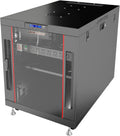 Home Lab Server Rack Cabinet 19' 12U – Premium Series 35' Deep Network Rack Enclosure with Glass Door, Quiet Cooling Fans & Thermostat, PDU, Shelf, Lockable Cabinet for NAS & Home Network