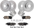 Detroit Axle - Brake Kit for Chevrolet Malibu Pontiac G6 Saturn Aura, Disc Brake Rotors Ceramic Brakes Pads and Front Brake Calipers Replacement: 11.65' inch Front &10.63' inch Rear Rotor