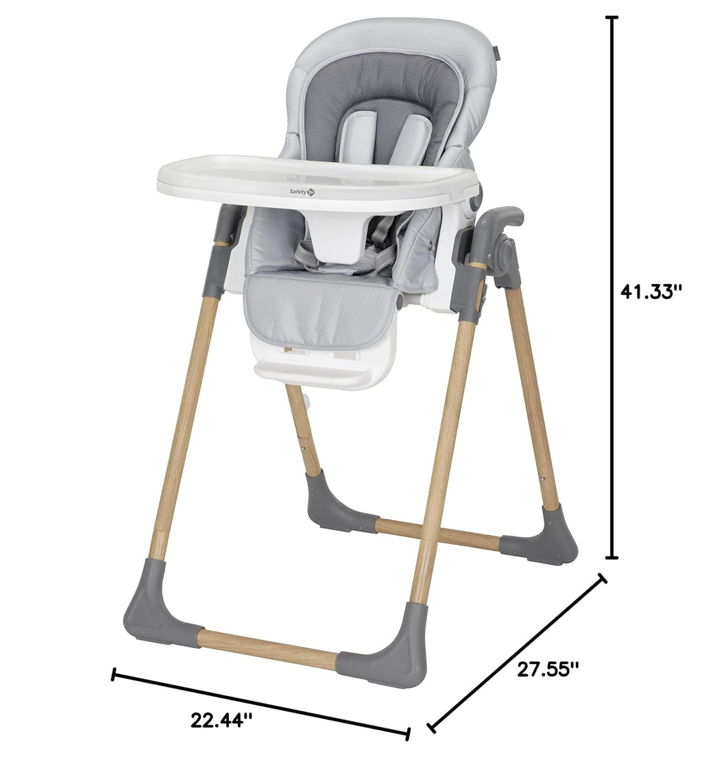 Safety 1st 3-in-1 Grow and Go Plus High Chair, 3 Modes of Use: Infant Recliner, Toddler high Chair, and Child seat, High Street