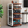 Tier spacing Adjustable Amplifier Racks Mobile Audio and Video Equipment Rack Professional Audio Equipment Cabinet Audio-Visual Tripod with Wheels (Color : B-50X45X100cm)