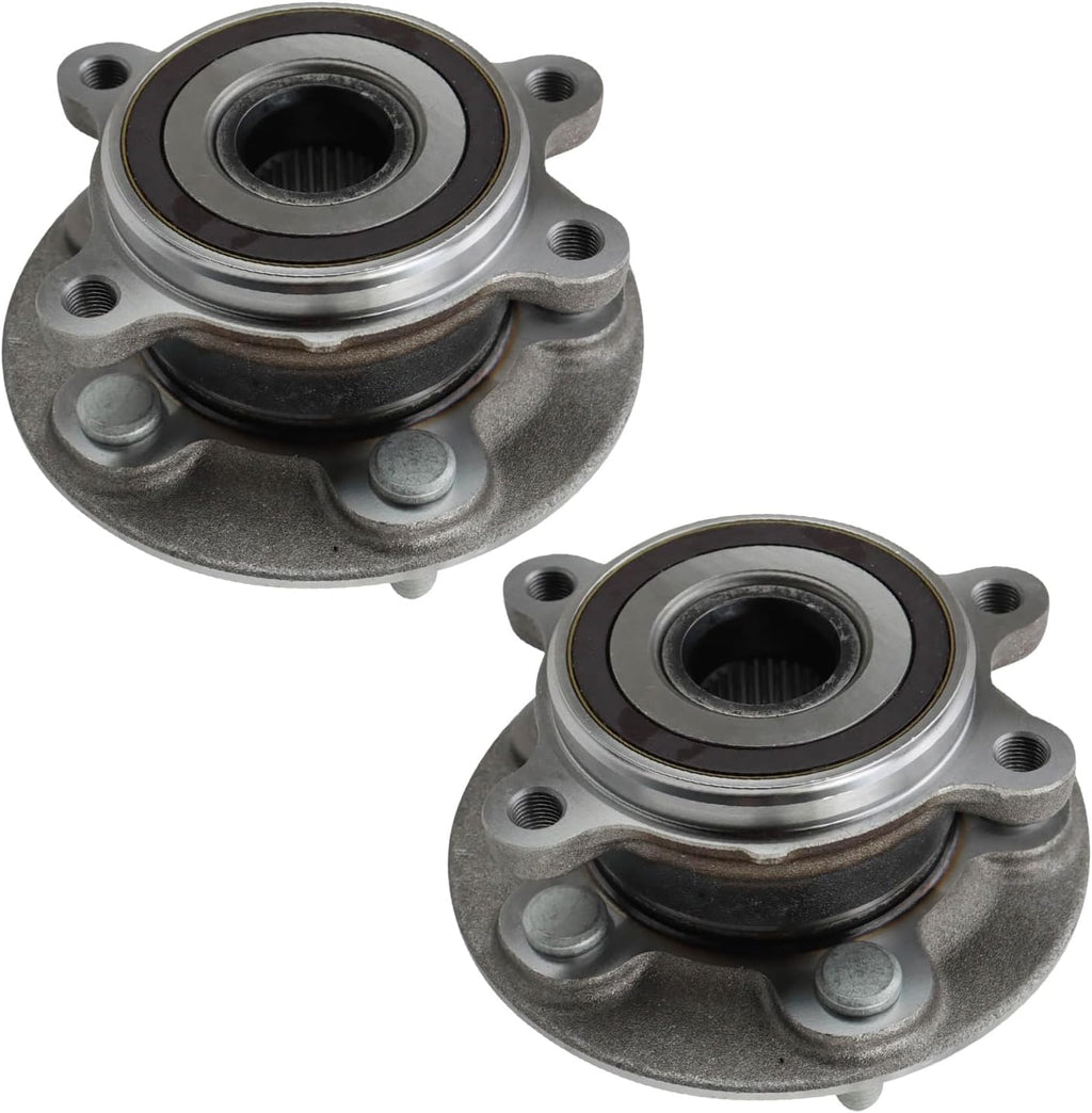 TRQ Front Left and Right Wheel Bearing and Hub Assembly Set 2 Piece Compatible with 2020-2023 Toyota Highlander 2021-2023 Sienna