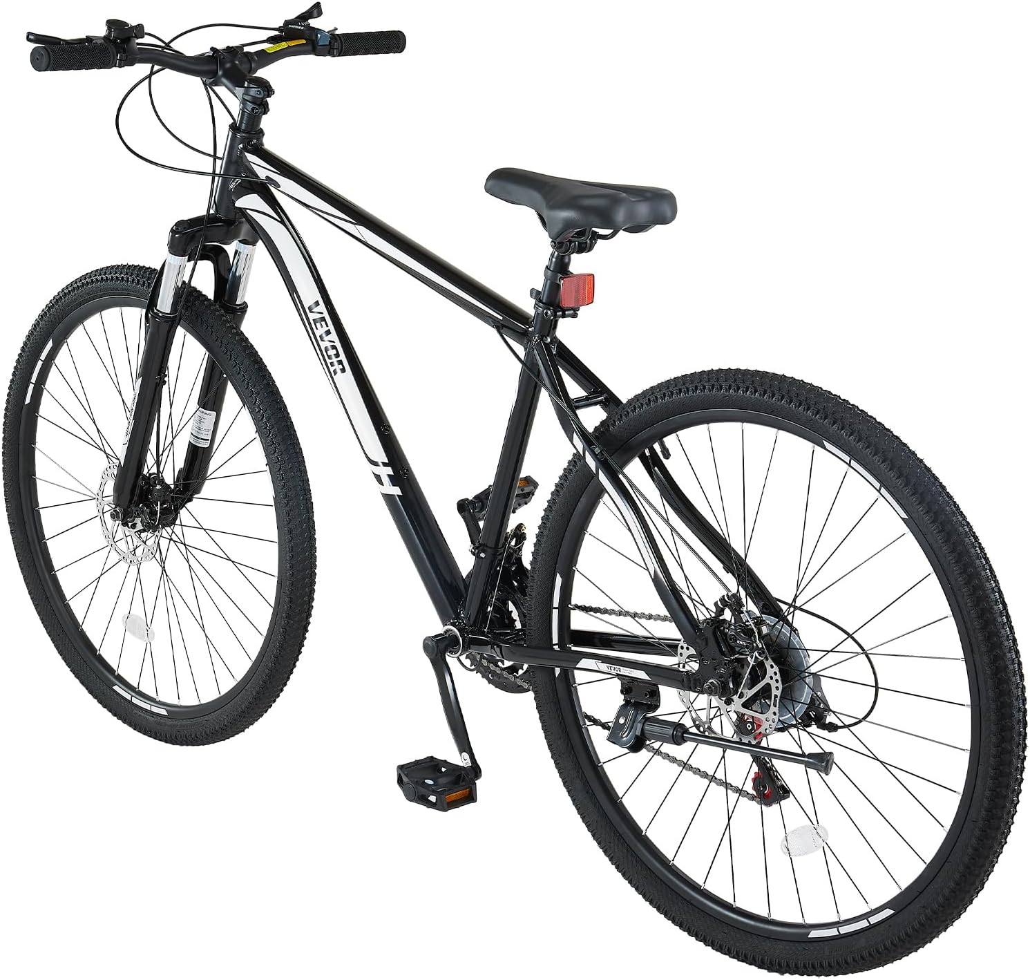 VEVOR Mountain Bike for Men/Women, 20'/26'/29' Sizes, 7/21/24 Speed Twist Shifting, Front or Dual Suspension, Dual Disc Brakes, Comfort Saddle, Sleek Colors