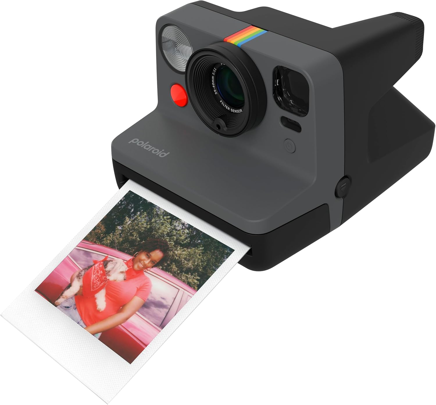 Polaroid Now 3rd Generation I-Type Instant Camera + Film Bundle - Now Black Camera + 16 Color Photos (6560)
