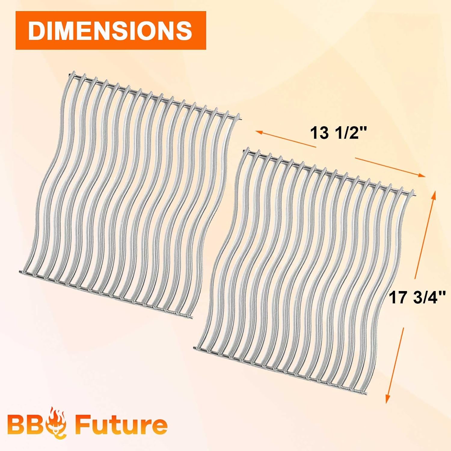 MixRBBQ BBQ Future Grill Replacement Parts for Napoleon Prestige 500 and Built-in Prestige 500, Stainless Steel 7-Pack Heat Plates, 4-Pack Burner and 2-Pack Grate Grid for Napoleon