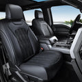 Coverado Front Leather Seat Covers for Ford F150 2015-2026, F250 F350 F450 2017-2026, Car SUV Pickup Truck Seat Protection, Black