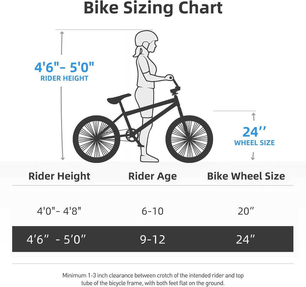 JOYSTAR Brockway Freestyle Kids BMX Bikes 20' 24' Kids Bicycles for 6-14 Years Old Boys Girls and Beginner-Level Riders 2 Pegs Multiple Colors