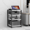 Heavy-Duty Audio Video Rack - 4 Tier Metal Frame Stereo Stand for Home Theater, Gaming, Recording Studio - Open Design for Optimal Sound Quality - Bianco Finish