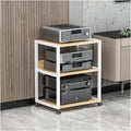 AV Media Stand,3-Tier Movable Media Stand Audio/Video Rack,Audio and Video Equipment Storage Rack,Suitable for Offices,Living Rooms,and Study Rooms (Color : Style 2), 18648