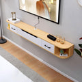 TV Table Unit for TVs, Wall Mounted TV Cabinet Floating TV Shelf Wall Shelf Entertainment Center Storage Cabinet Book Shelf Media Gaming TV Console Goods Rack Audio-visual Equipment Shelves 150cm
