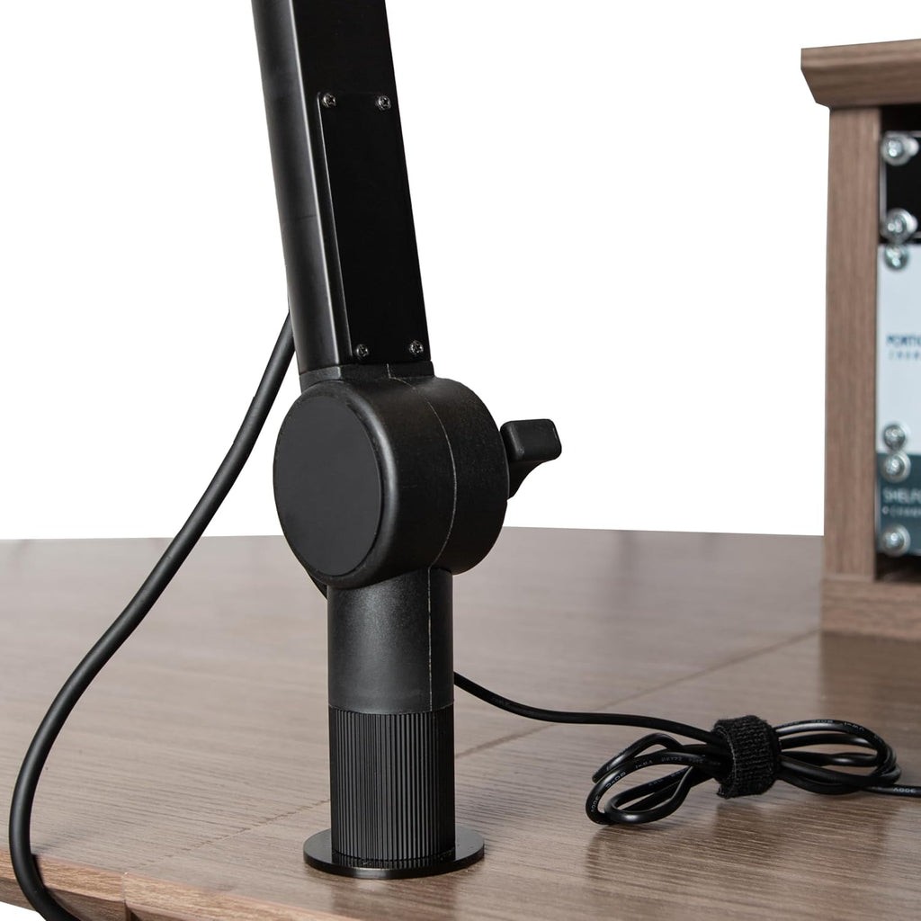 Gator Frameworks Professional Desktop Broadcast/Podcast Microphone Boom Stand with On-Air Indicator Light, Blue,Violet, & Red (GFWMICBCBM4000)