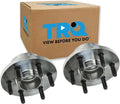 TRQ Front Wheel Bearing and Hub Assembly Set 2 Piece Compatible with 97-03 Dodge Dakota RWD Left and Right 2 Wheel ABS 04 Dakota RWD Left and Right Rear Drum Brakes