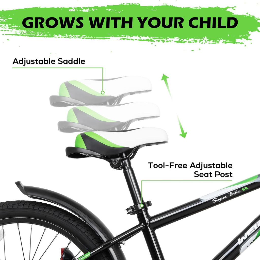 WEIZE Kids Bike, 16 20 Inch Children Bicycle for Boys & Girls Ages 4-12 Years Old, Rider Height 41-62 Inch, Adjustable Seat & Handlebars, Coaster Brake, Multiple Color Options