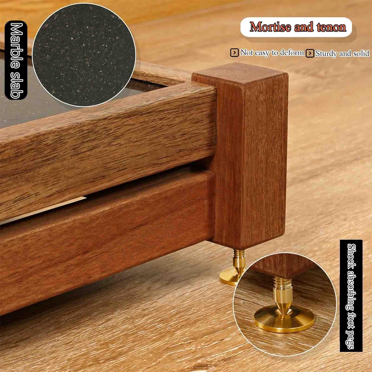 Home Audio Equipment Cabinet HiFi Audio Equipment Cabinet Multi-Level Audio Cabinet Solid Wood Light Luxury Audio Rack Load-Bearing Stable Not to Hurt The Equipment