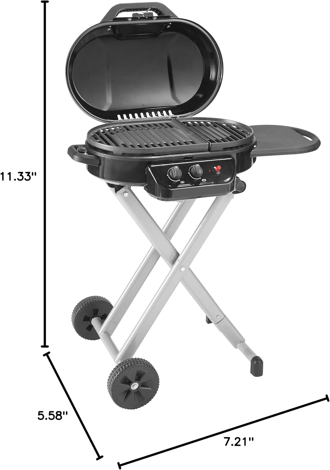 Coleman RoadTrip 225 Portable Propane Grill, 2-Burner Gas Grill with Matchless Ignition & Adjustable Temperature Control, 11,000 BTUs of Power for Grilling, Tailgating, Camping, BBQ, & More