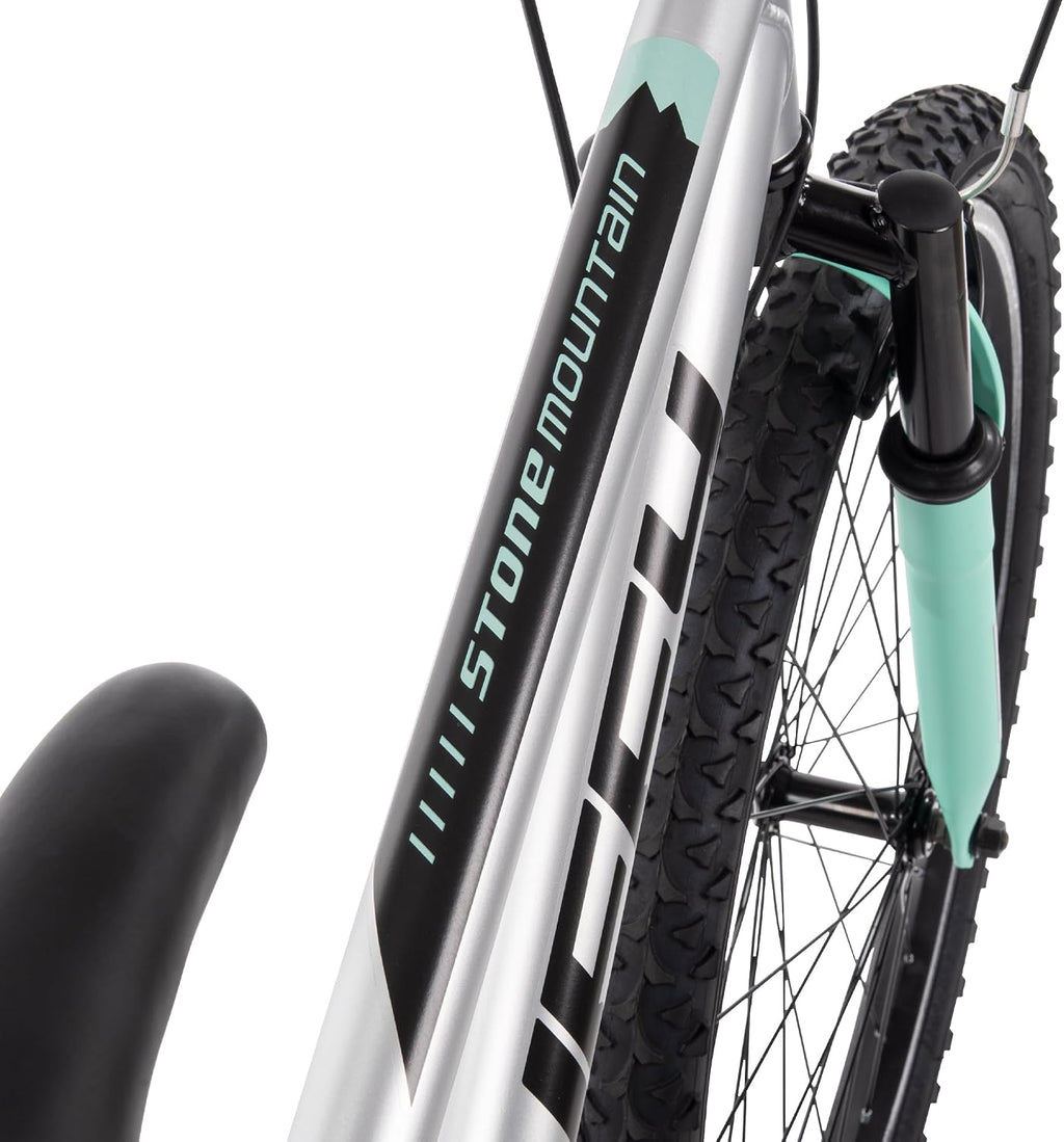 Huffy Stone Mountain Bike for Men and Women, 20'/24'/26', 6-Speed (20') or 21-Speed, Front or Dual Suspension (Varies), Multiple Colors, Adjustable Saddle, Shimano Equipped, All-Terrain Tires