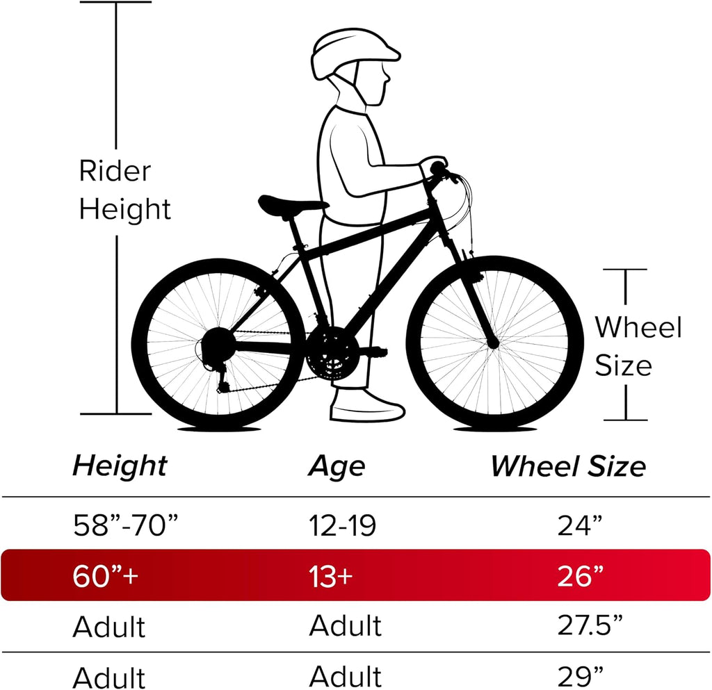 Huffy Cruiser Bike, Fairmont or Woodhaven Model, 20/24/26 Inch Sizes, Perfect for Casual Rides, Ergonomic Design, Rear Rack and Basket on Woodhaven Model, Simple Coaster Brakes, Multiple Color Options