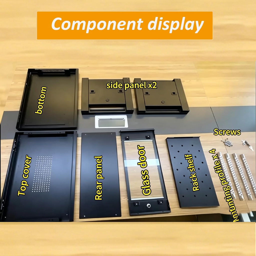 MT-VIKI 6U Wall Mount Server Cabinet Network Rack Vented Enclosure, 0.8mm Thick, 17.7'' Deep (450mm), for 19'' IT Equipment, Included 1pcs 10'' Depth Rack Shelf