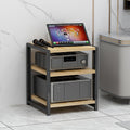 Equipment Console Shelf AV Media Stand Audio Rack Shelf with Adjustable Shelves, for Entertainment Stereo Racks Component Storage and Collection Display(Yellow,40cm/15.7in)
