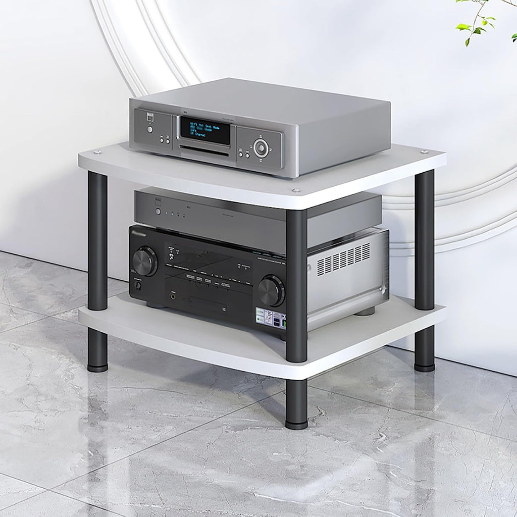XingLi Available in 5 Colors AV Media Stand,Open Audio Rack Component Cabinet, Open Stereo Cabinet with Shock-Absorbing Feet, Power Amplifier Shelf Equipment(A)