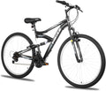 WEIZE Mountain Bike 26 27.5 inch Outdoor Cycling Bike 18-Speed/High-Carbon Steel/Dual Full Suspension, Adjustable Ergonomic Seat for Men Women Adult, MTB Bicycle with Suspension Fork