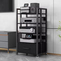 WDJBPSH Tall Stereo Entertainment Rack Tower, Large Audio/Video Equipment Storage Cart with Adjustable Height Shelf, Homes Offices Theater Shops Console Media Stand(Size:5-Tier)