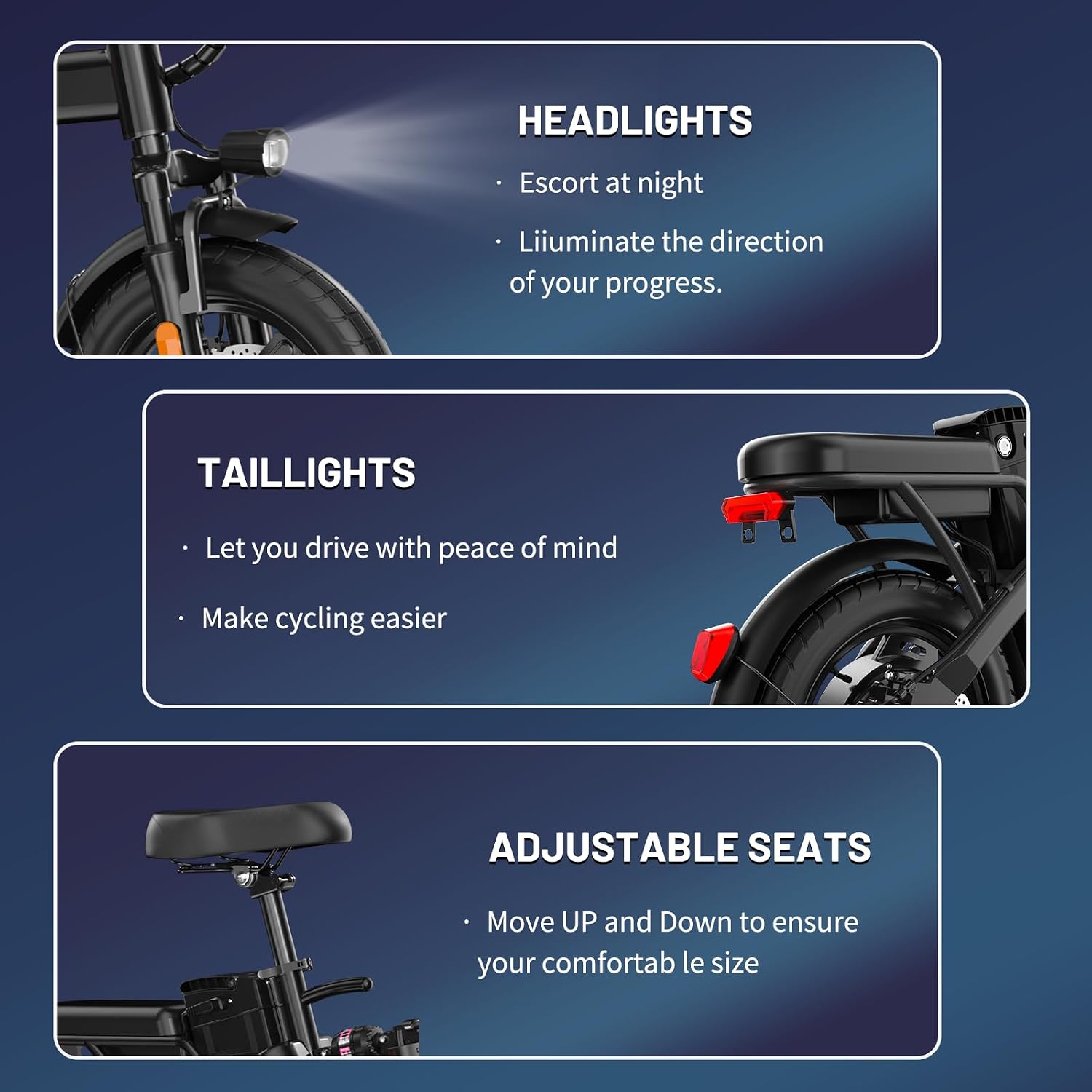 Foldable Electric Bike for Adults and Teens, 740W Peak Motor Ebike with 48V 10AH/20AH Removable Battery, 30-60 Miles PAS Range, 14' Folding Mini E-Bike, 20MPH Electric Bicycle for Daily Commuting