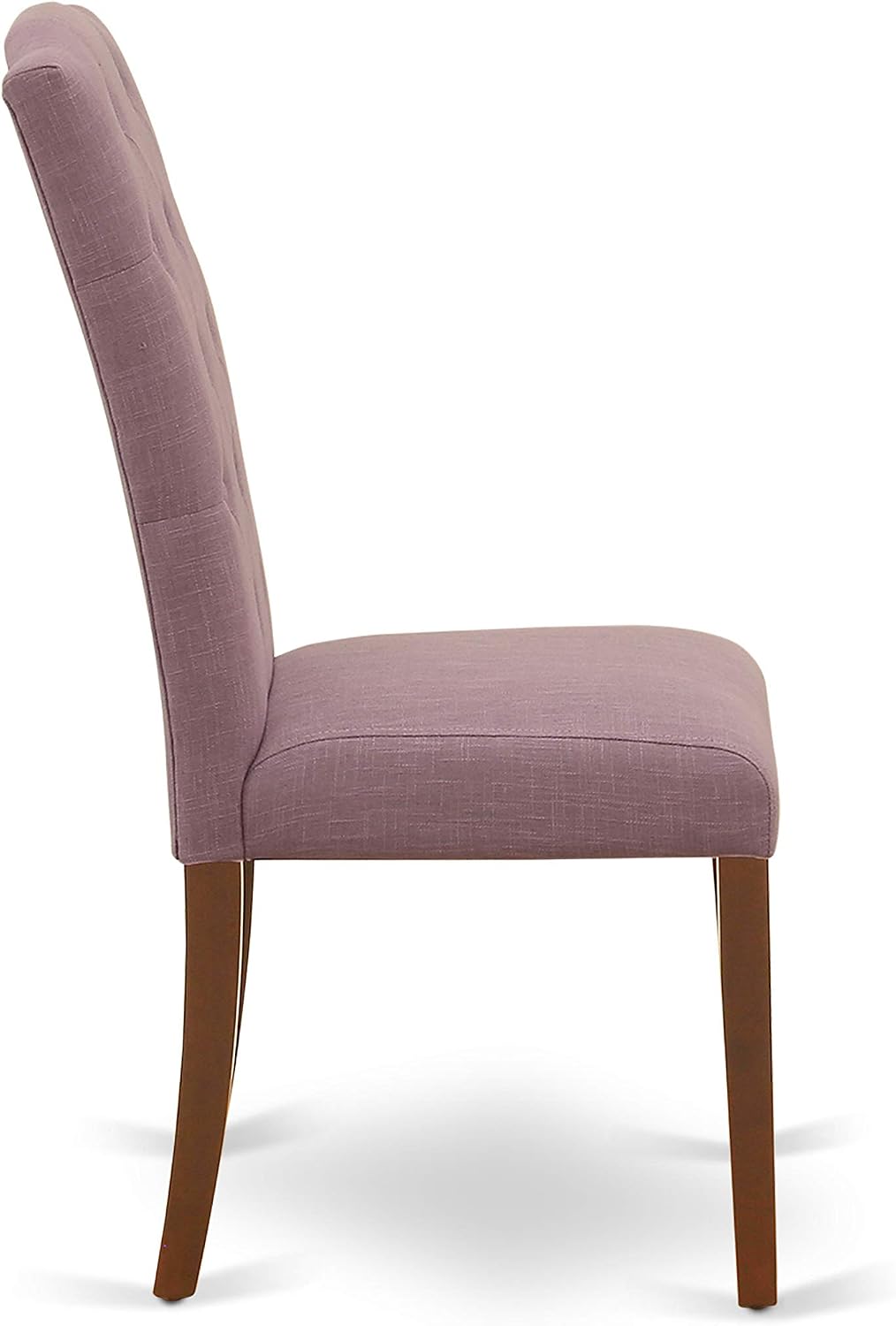 East West Furniture 1NDCE3-MAH-10 3 Piece Modern Dining Table Set Contains a Rectangle Wooden Table with Dropleaf and 2 Dahlia Linen Fabric Parson Dining Chairs, 30x48 Inch, Mahogany