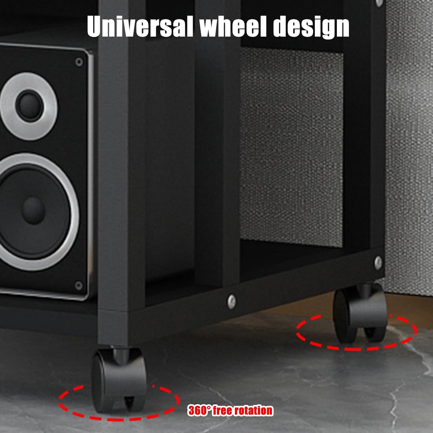 Multi-Tier Media Stand, 2/3/4 Tier Audio Rack, HiFi Component Shelf for Living Room & Studio, Sturdy Audio Cabinet (19.7x15.7x39.3in) - Perfect for Organizing Equipment