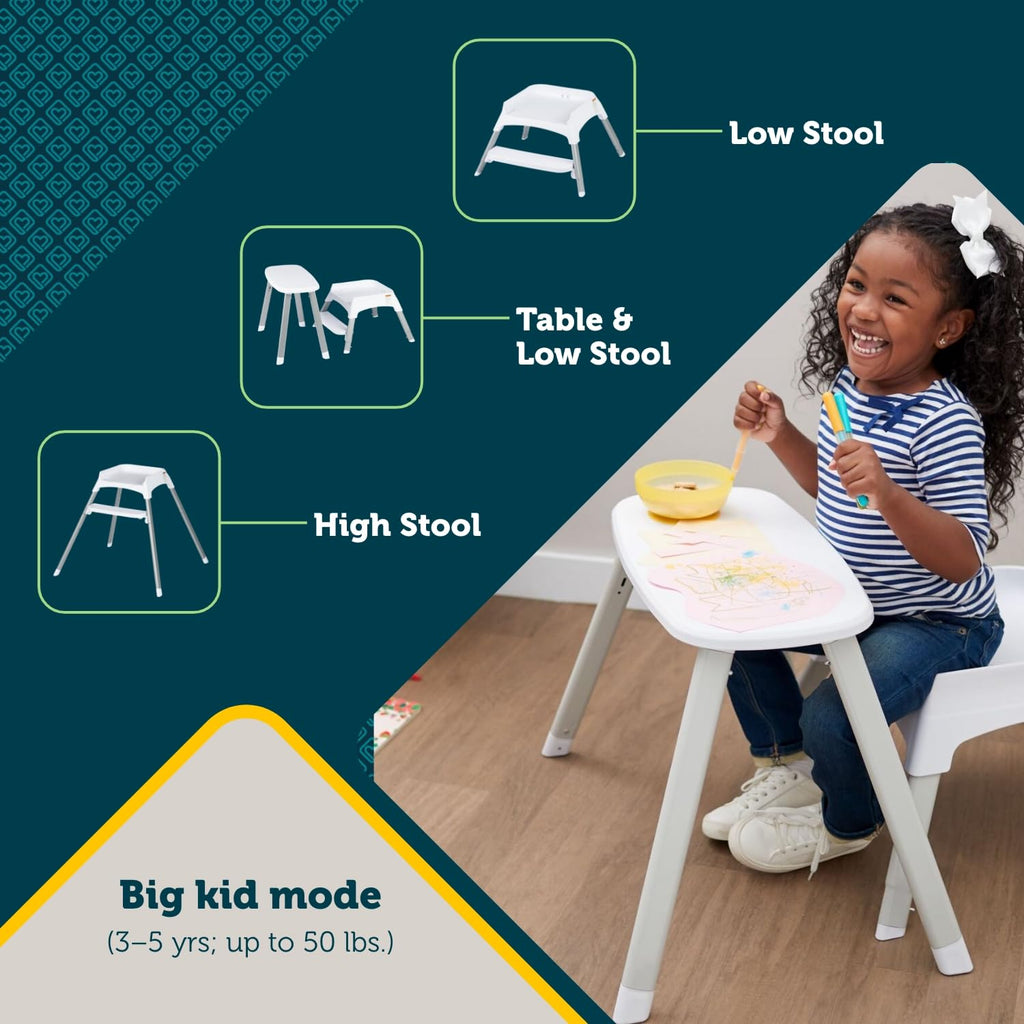 Safety 1st Grow and Go Infant High Chair, Convertible High Chairs for Babies and Toddlers - Rotating Baby High Chair for Eating, Navy Ink