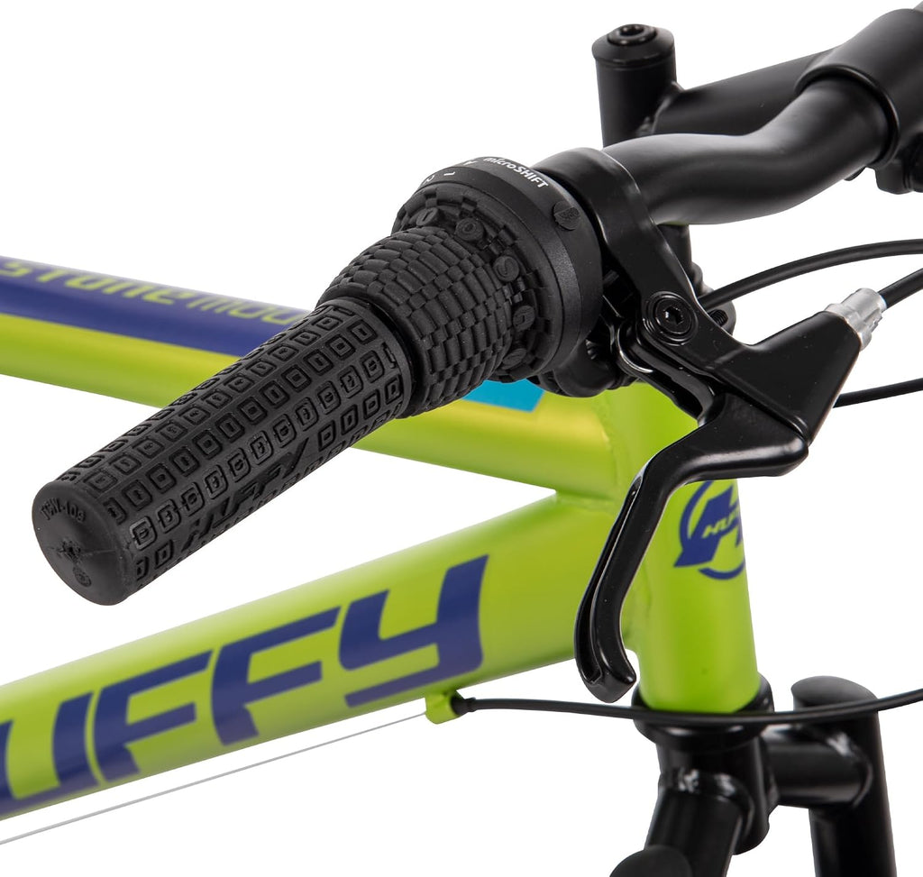 Huffy Stone Mountain Bike for Men and Women, 20'/24'/26', 6-Speed (20') or 21-Speed, Front or Dual Suspension (Varies), Multiple Colors, Adjustable Saddle, Shimano Equipped, All-Terrain Tires