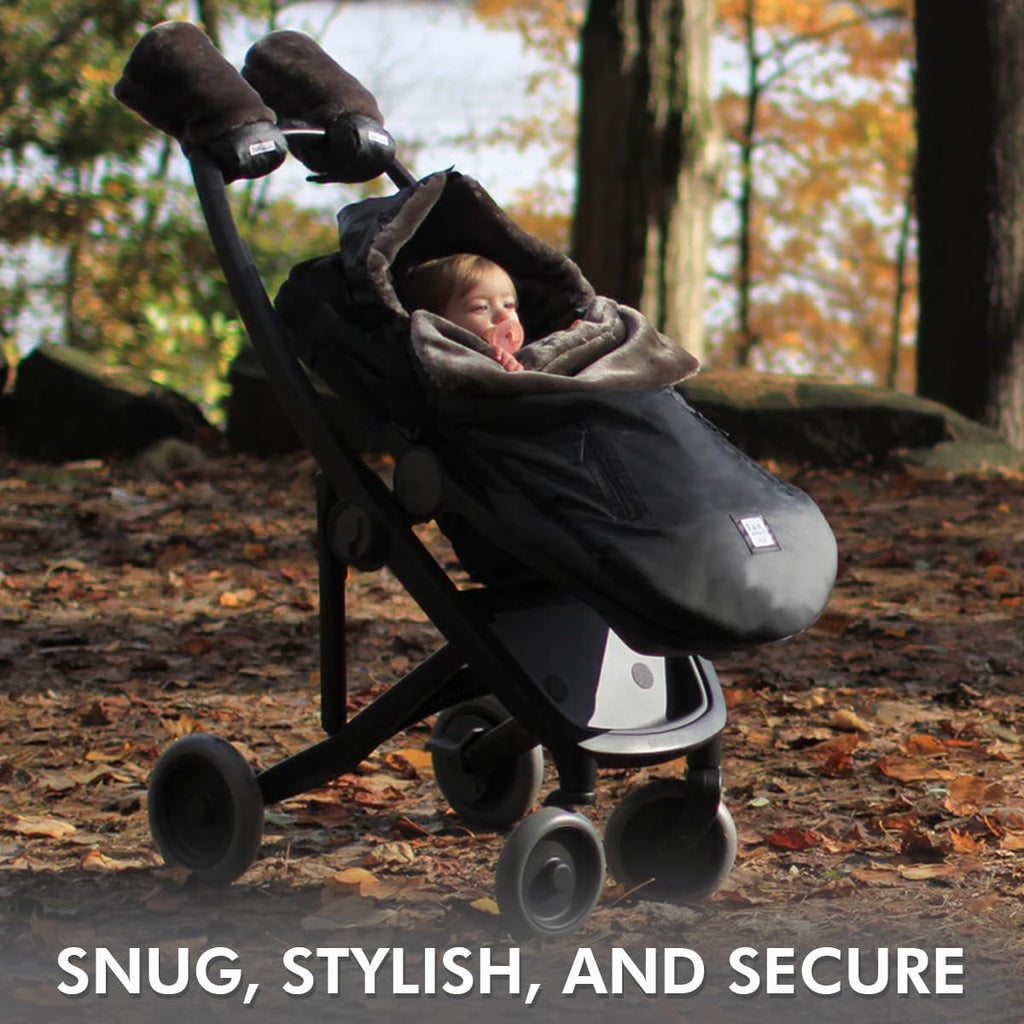 7 A.M. 7AM Enfant Universal Stroller Footmuff - Water Repellent Winter Bunting Bag for Strollers & Car Seats, Soft Micro-Fleece & Plush Lined Stroller Footmuff for Baby Boy & Girl | WaxedPOD