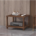 AV Media Stand Stereo Rack Tower for Audio Equipment, CD Player, Receiver - Modern Display Cabinet for Living Room, Gaming, Recording Room (Black Walnut, 60x48x42cm)