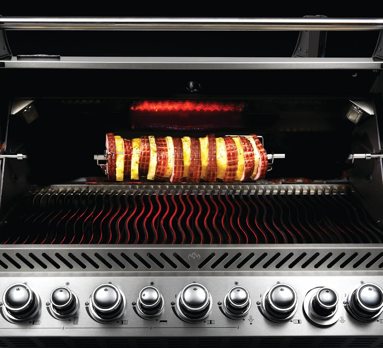 Napoleon Heavy Duty Rotisserie Kit for Large Grills - Fits Prestige PRO 500, P500, and LEX 485 Gas Grills, Fits Grill Heads Up To 31 Inches Wide, Square Spit Rod