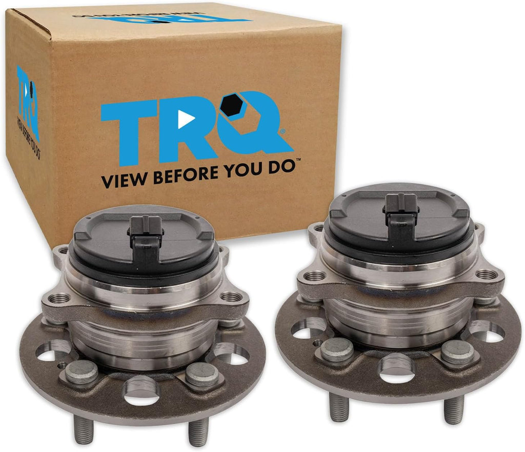 TRQ Front Left and Right Wheel Bearing and Hub Assembly Set 2 Piece Compatible with 2019-2022 Genesis G70 Rear Wheel Drive 2018-2019 Kia Stinger Rear Wheel Drive