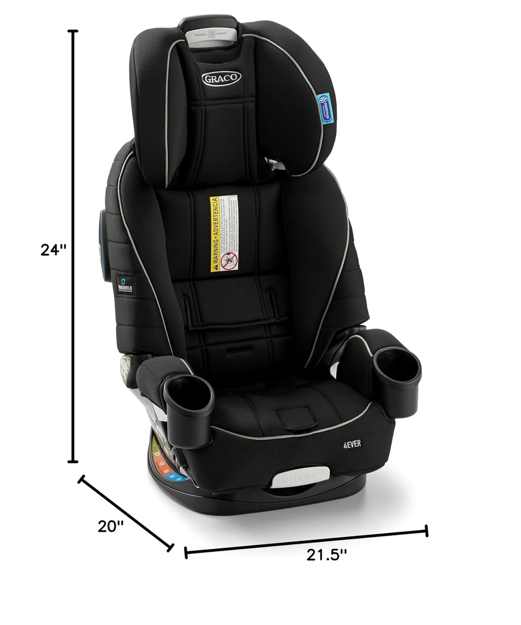 Graco® 4Ever 4 in 1 Car Seat, Featuring TrueShield Side Impact Technology, Adjustable Harness System, Ideal for Newborns, Infants, Toddlers & Kids