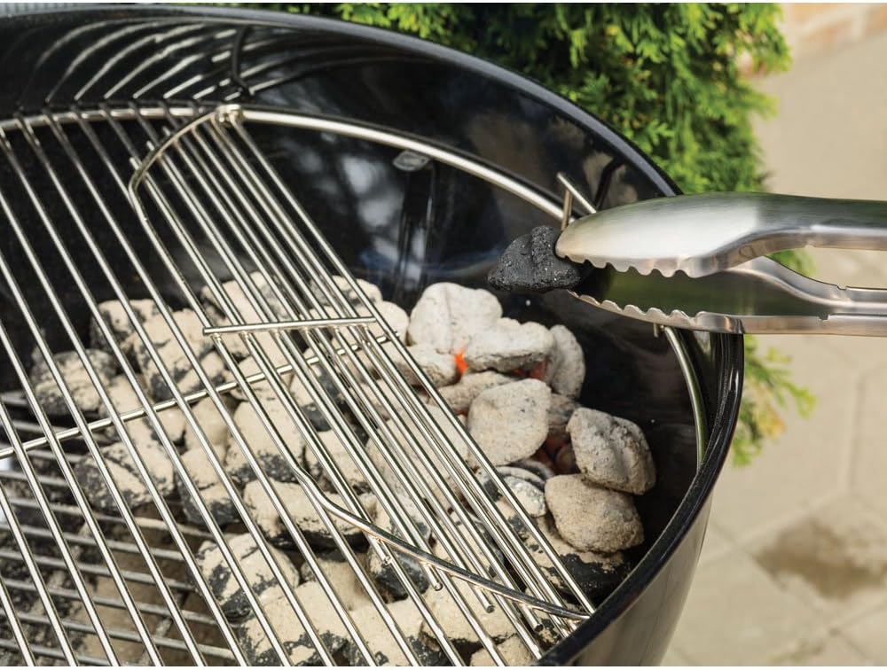 Weber Original Kettle Premium Charcoal Grill, 22-Inch, Black – Outdoor BBQ Grill with Built‑In Thermometer, Heat Control Dampers & One‑Touch™ Cleaning System