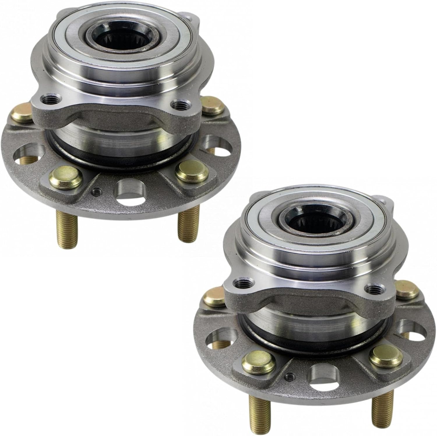 TRQ 2 Piece Rear Wheel Bearing & Hub Assembly Set AWD Compatible with 2016-2021 Hyundai Tucson Kia Sportage